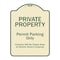 Signmission Designer Series-Private Property Permit Parking Violators Will Be Towed A, 24" x 18", TG-1824-9774 A-DES-TG-1824-9774 - alternate 1